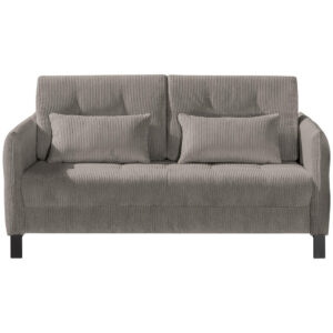BANK MET BEDFUNCTIE, kleur cappuccino textiel