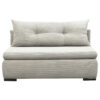 BANK MET BEDFUNCTIE, wit textiel