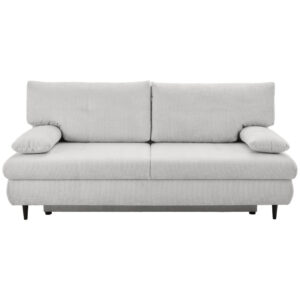 BANK MET BEDFUNCTIE, wit textiel