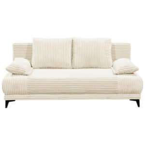 BANK MET BEDFUNCTIE, wit textiel