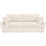 BANK MET BEDFUNCTIE, wit textiel thumbnail 1