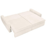 BANK MET BEDFUNCTIE, wit textiel thumbnail 3