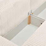 BANK MET BEDFUNCTIE, wit textiel thumbnail 4