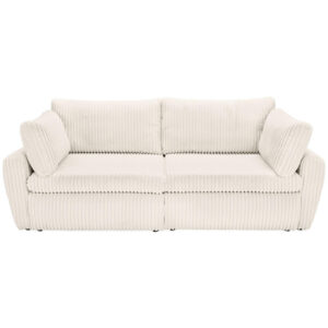 BANK MET BEDFUNCTIE, wit textiel