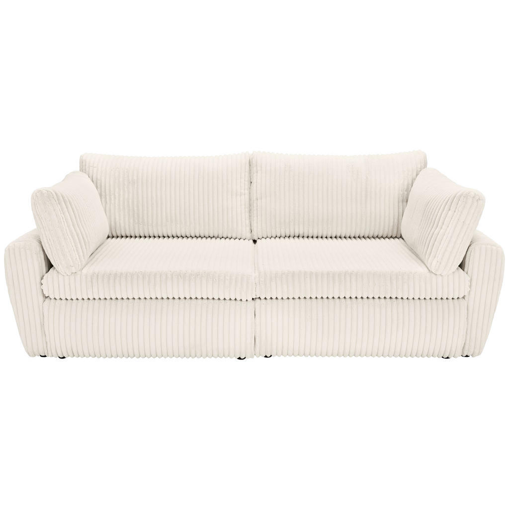 BANK MET BEDFUNCTIE, wit textiel