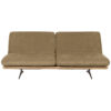 BANK MET BEDFUNCTIE, lichtgroen hout, textiel