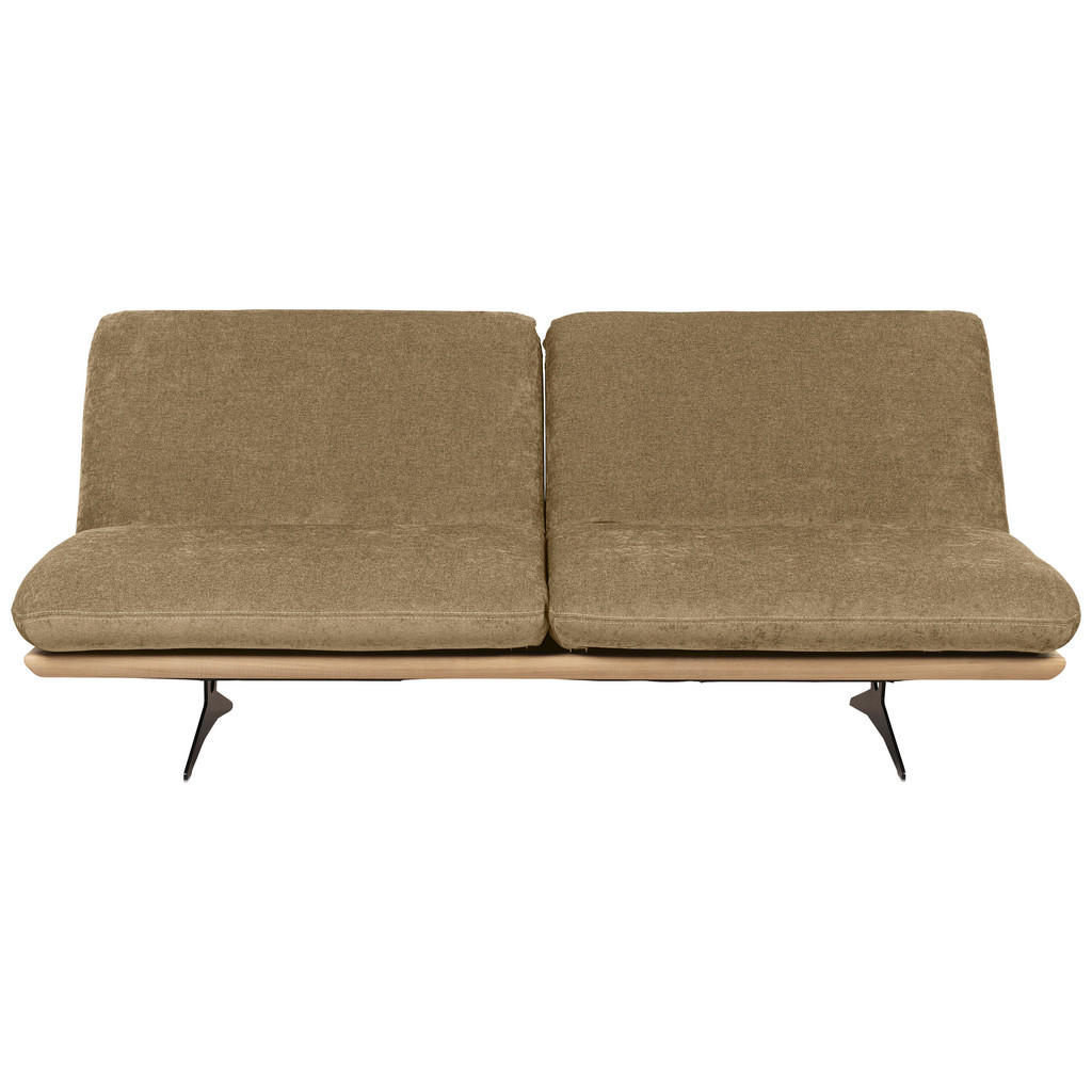 BANK MET BEDFUNCTIE, lichtgroen hout, textiel
