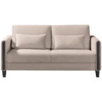 BANK MET BEDFUNCTIE, zwart, wit hout, textiel thumbnail 1