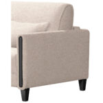 BANK MET BEDFUNCTIE, zwart, wit hout, textiel thumbnail 4