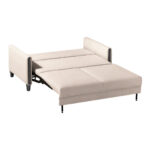 BANK MET BEDFUNCTIE, zwart, wit hout, textiel thumbnail 6