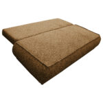 BANK MET BEDFUNCTIE, bruin textiel thumbnail 3