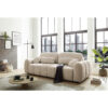BANK MET BEDFUNCTIE, wit textiel
