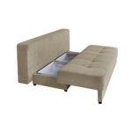 SOFA WITH BED FUNCTION, white textile, wooden material thumbnail 4