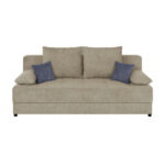 SOFA WITH BED FUNCTION, white textile, wooden material thumbnail 5
