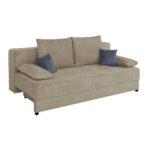 SOFA WITH BED FUNCTION, white textile, wooden material thumbnail 2