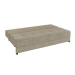 SOFA WITH BED FUNCTION, white textile, wooden material thumbnail 3