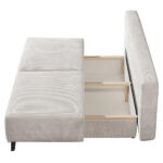 BANK MET BEDFUNCTIE, wit textiel thumbnail 4