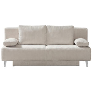 BANK MET BEDFUNCTIE, wit textiel