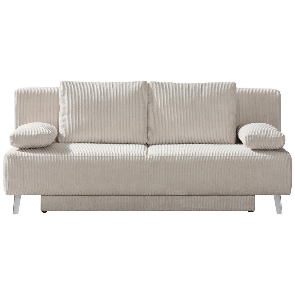 BANK MET BEDFUNCTIE, wit textiel