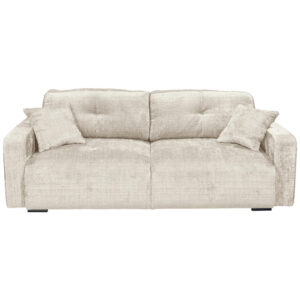BANK MET BEDFUNCTIE, wit textiel
