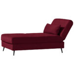 BANK MET BEDFUNCTIE, bordeauxrood textiel thumbnail 4