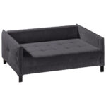 BANK MET BEDFUNCTIE, zwart textiel thumbnail 5