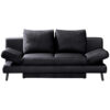 BANK MET BEDFUNCTIE, zwart leer