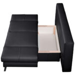 BANK MET BEDFUNCTIE, zwart leer thumbnail 6