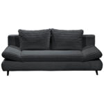 BANK MET BEDFUNCTIE, zwart textiel thumbnail 1
