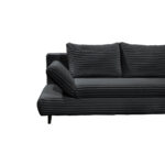 BANK MET BEDFUNCTIE, zwart textiel thumbnail 5