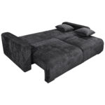 BANK MET BEDFUNCTIE, zwart textiel thumbnail 7
