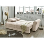 BANK MET BEDFUNCTIE, crèmekleurig textiel thumbnail 3