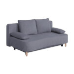 BANK MET BEDFUNCTIE, mokkabruin houtmateriaal, textiel thumbnail 3