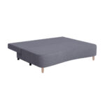 BANK MET BEDFUNCTIE, mokkabruin houtmateriaal, textiel thumbnail 4