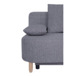 BANK MET BEDFUNCTIE, mokkabruin houtmateriaal, textiel thumbnail 6