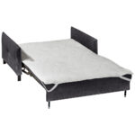 BANK MET BEDFUNCTIE, zwart textiel thumbnail 3