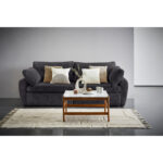 BANK MET BEDFUNCTIE, zwart textiel thumbnail 2