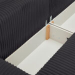 BANK MET BEDFUNCTIE, zwart textiel thumbnail 4