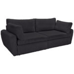 BANK MET BEDFUNCTIE, zwart textiel thumbnail 6