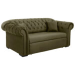 BANK MET BEDFUNCTIE, olijfgroen textiel thumbnail 2