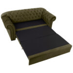 BANK MET BEDFUNCTIE, olijfgroen textiel thumbnail 3