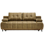 BANK MET BEDFUNCTIE, olijfgroen textiel thumbnail 1