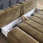 BANK MET BEDFUNCTIE, olijfgroen textiel thumbnail 5