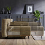 BANK MET BEDFUNCTIE, olijfgroen textiel thumbnail 6
