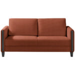 BANK MET BEDFUNCTIE, zwart, gebrand bruin hout, textiel thumbnail 5