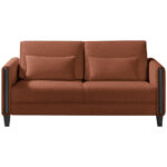 BANK MET BEDFUNCTIE, zwart, gebrand bruin hout, textiel thumbnail 1
