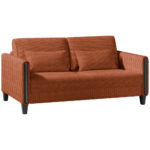 BANK MET BEDFUNCTIE, zwart, gebrand bruin hout, textiel thumbnail 5