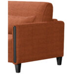 BANK MET BEDFUNCTIE, zwart, gebrand bruin hout, textiel thumbnail 6
