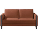 BANK MET BEDFUNCTIE, zwart, gebrand bruin hout, textiel thumbnail 5