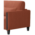 BANK MET BEDFUNCTIE, zwart, gebrand bruin hout, textiel thumbnail 3
